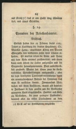 §. 14. Execution der Rebellenhäupter.