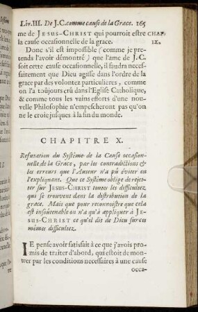 Chapitre X. Refutation du Systême de la Cause occasionelle de la Grace [...]