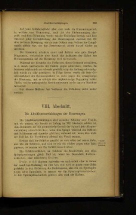 VIII. Abschnitt. Die Abschlussvorrichtungen der Steuerungen.