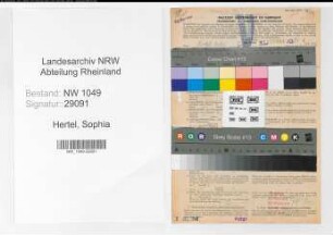 Entnazifizierung Sophia Hertel , geb. 01.11.1894 (Lehrerin)