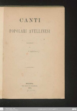 Canti popolari avellinesi