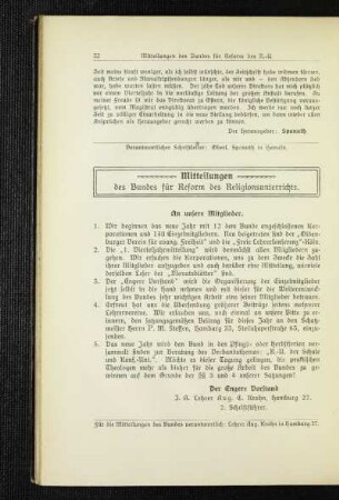 Mitteilungen des Bundes für Reform des Religionsunterrichts