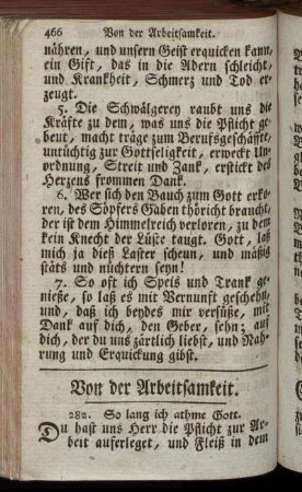 Von der Arbeitsamkeit.
