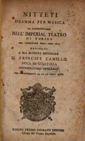 Nitteti : Dramma per musica