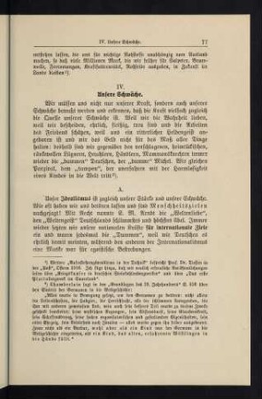 77-93, IV. Unsere Schwäche