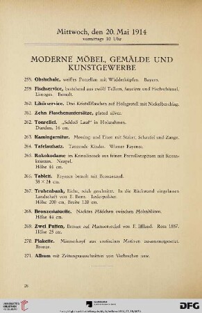 Mittwoch, vormittags 10 Uhr (Nr. 258-422)