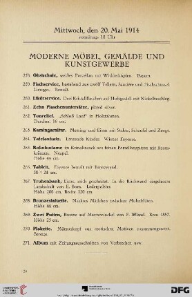 Mittwoch, vormittags 10 Uhr (Nr. 258-422)