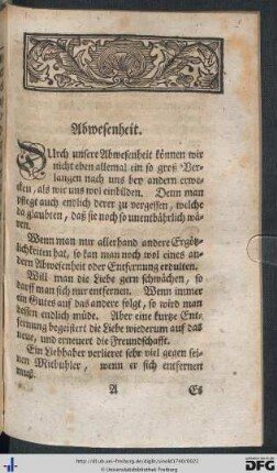 Abwesenheit – Dicht-Kunst.