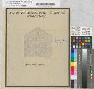 Unterkünfte der Bereitschaftspolizei in Bochum, Dienstgebäude, Garagen, Werkstätten, Waschstände,