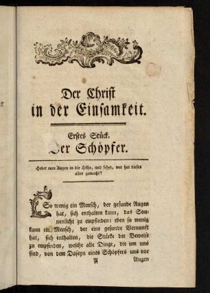 1-12, Erstes Stück. Der Schöpfer