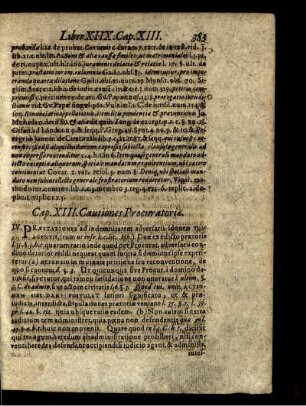Cap. XIII. Cautiones Procuratoriae