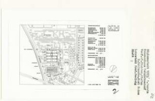 Schwerpunktkrankenhaus, Berlin-Borsigwalde (Diplomarbeit bei Peter Poelzig): Lageplan 1:1000, Grundstücksgröße