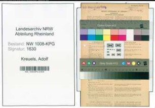 Entnazifizierung Adolf Kreuels , geb. 14.05.1887 (Landwirt)