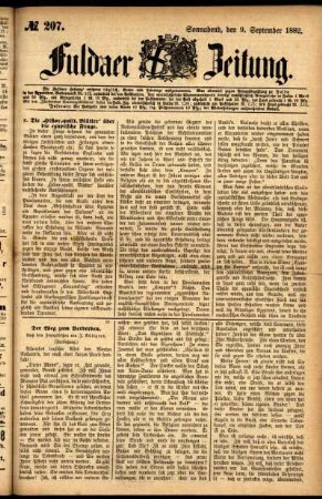 Ausgabe vom Samstag, den 09. September 1882.