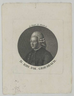 Bildnis des Ioh. Iak. Griesbach