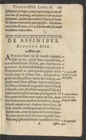 De Affinibus. Titulus XIII.