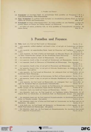 Porzellan und Fayence (Nr.152-296)