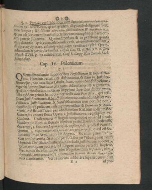 Cap. IV. Polemicum.