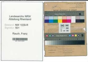 Entnazifizierung Franz Rauch , geb. 04.05.1890 (Einzelhaendler)