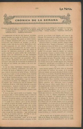 Crónica de la semana