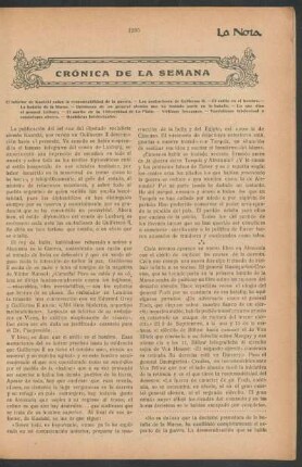 Crónica de la semana