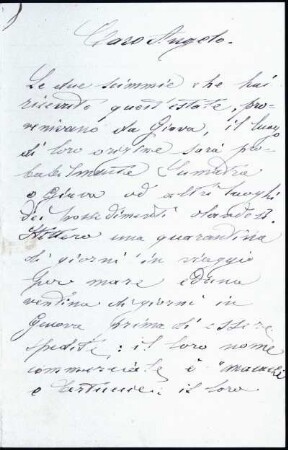 [Letter to Angelo Mosso] (= Fascicolo: Scimmie)
