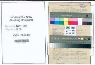 Entnazifizierung Theodor Valks , geb. 14.09.1901 (Landwirt)