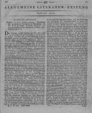 Henke, H. W. E.: Darstellung des gerichtlichen Verfahrens in Strafsachen. Zürich: Orell & Füßli 1817