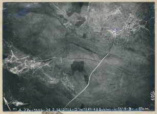 Foto der Stellungen bei Oulches-la-Vallée-Foulon (Luftbild)