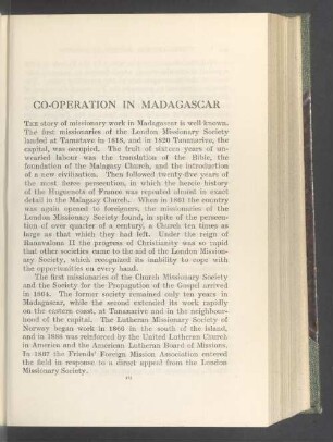 Co-operation in Madagascar