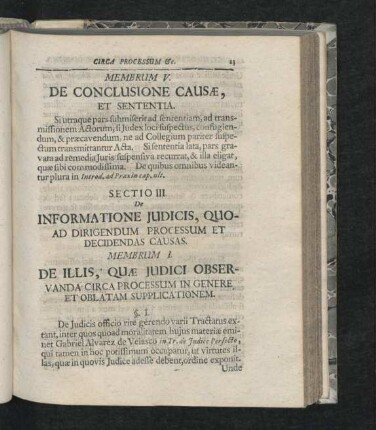 Membrum I. De Illis, Quae Iudici Observanda Circa Processum In Genere Et Oblatam Supplicationem.