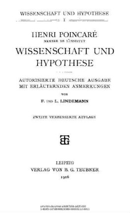 1: Wissenschaft und Hypothese