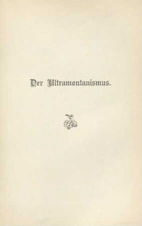 Der Ultramontanismus