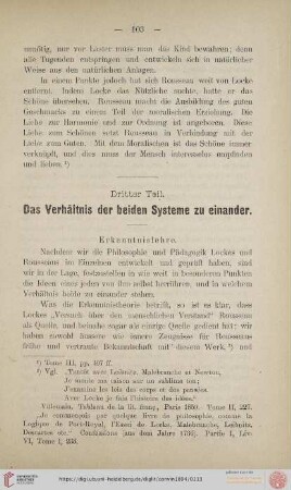 Dritter Teil: Das Verhältnis der beiden Systeme zu einander