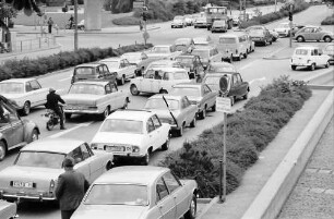 Freiburg: Autoverkehr auf dem Leopoldring