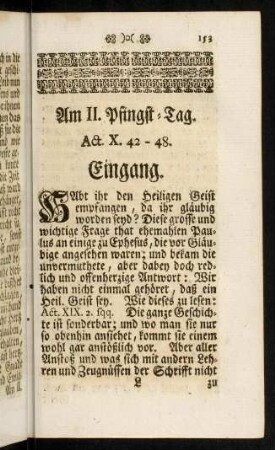 153-192, V. Am II. Pfingst-Tag, über Apostel-Geschicht X. 42 - 48.