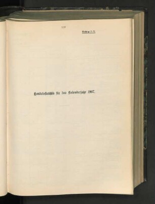 Handelsstatistik für das Kalenderjahr 1907.