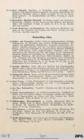 Porzellan, Glas (Nr. 64-93)