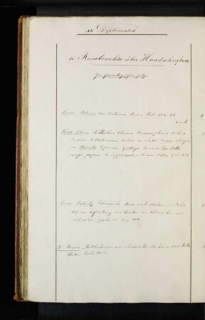 1c. Reiseberichte über Handschriften.
