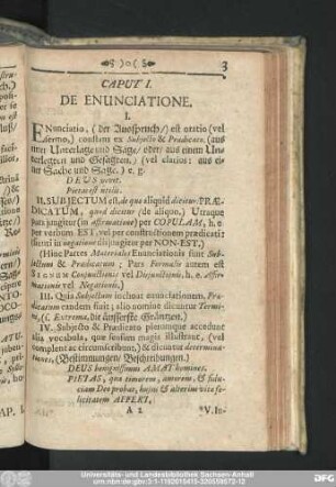 Caput I. De Enunciatione.