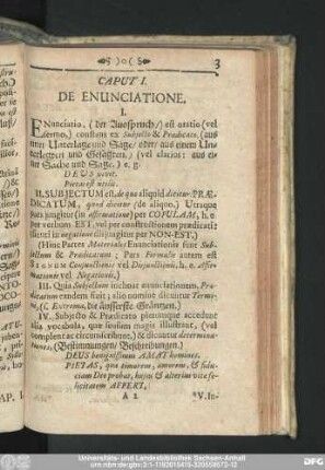 Caput I. De Enunciatione.