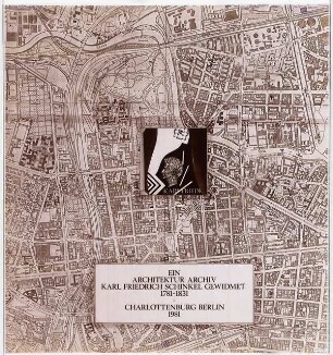Architektur-Archiv, Karl Friedrich Schinkel gewidmet, Wohnbebauung in Beziehung zu Spree und Schloss Charlottenburg, Berlin Schinkelwettbewerb 1981: Übersichtsplan