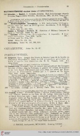 Porträtwerke (Nr. 351 - 359)
