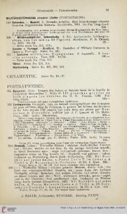 Porträtwerke (Nr. 351 - 359)