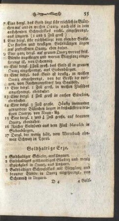 Goldhaltige Erze.