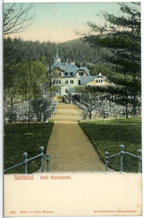 Karlsbad. Café Kaiserpark