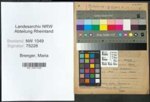 Entnazifizierung Maria Brenger , geb. 23.12.1901 ()