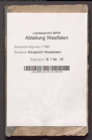 Vorläufige Verwaltung des Stifts St. Mauritz und Simeon in Minden. (Kommissionsakte)