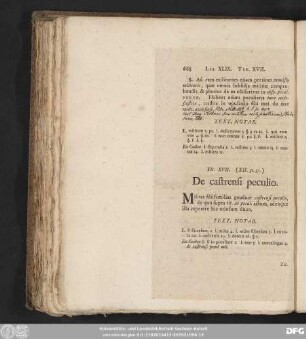 Tit. XVII. (XII. 31. 37.) De castrensi peculio.