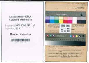 Entnazifizierung Katharina Bender , geb. 04.11.1892 (Gastwirtin)